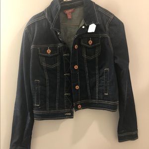 darn washed blue jean jacket
